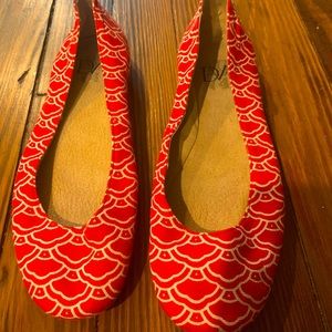 DVF canvas ballet flats
